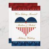 Uitnodiging tot militair harthuwelijk gepersonalis (Voorkant / Achterkant)