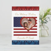 Uitnodiging tot militair huwelijk - Fotovliegerhar (Staand voorkant)