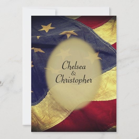 Uitnodiging tot militair huwelijk met Amerikaanse (Achterkant)