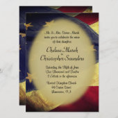 Uitnodiging tot militair huwelijk met Amerikaanse (Voorkant / Achterkant)