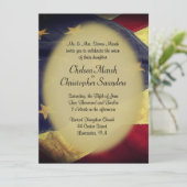 Uitnodiging tot militair huwelijk met Amerikaanse (Staand voorkant)