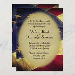 Uitnodiging tot militair huwelijk met Amerikaanse 