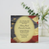 Uitnodiging tot militair huwelijk met Amerikaanse  (Staand voorkant)