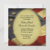 Uitnodiging tot militair huwelijk met Amerikaanse  (Voorkant)