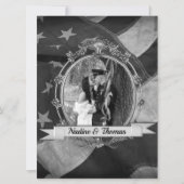Uitnodiging tot militair huwelijk met foto's (Voorkant)