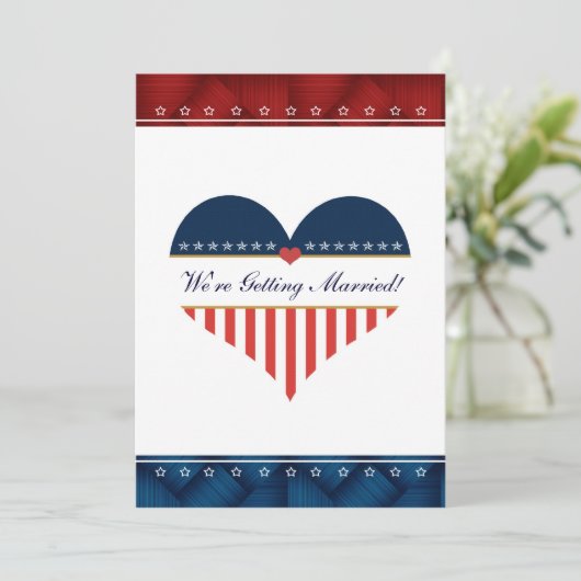 Uitnodiging tot militair huwelijk van het Amerikaa (Staand voorkant)