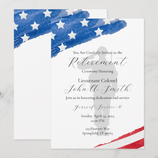 Uitnodiging tot militair ontslag (Voorkant / Achterkant)