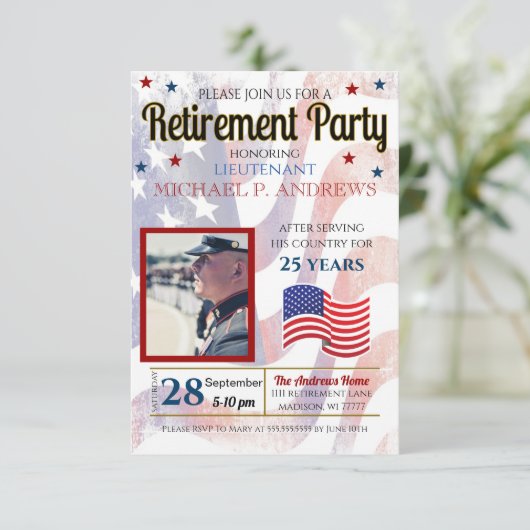 Uitnodiging tot militair ontslag (Staand voorkant)