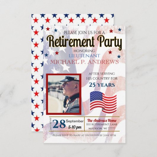 Uitnodiging tot militair ontslag (Voorkant / Achterkant)