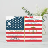 Uitnodiging tot militaire rustpartij voor zeemacht (Staand voorkant)