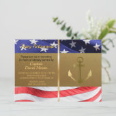 Uitnodiging tot militaire rustpartij voor zeemacht (Staand voorkant)