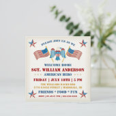 Uitnodiging tot militaire startende thuispartij (Staand voorkant)