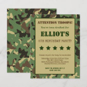 Uitnodiging tot militaire uitnodiging van de solda (Voorkant / Achterkant)