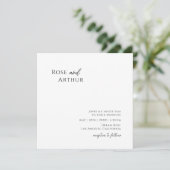 Uitnodiging tot miniatuur minimalistisch fotoplein (Staand voorkant)