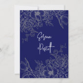 Uitnodiging tot minimale bruiloft bij koninklijke  (Achterkant)