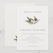 Uitnodiging tot minimale olievlek van de olijftak (Voorkant / Achterkant)