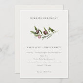 Uitnodiging tot minimale olievlek van de olijftak (Voorkant / Achterkant)