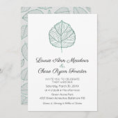 Uitnodiging tot minimale uitzending van een huweli (Voorkant / Achterkant)