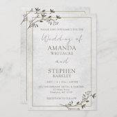 Uitnodiging tot minimalistische weddenschappen met (Voorkant / Achterkant)