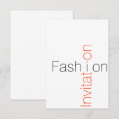 Uitnodiging tot mode (Voorkant / Achterkant)