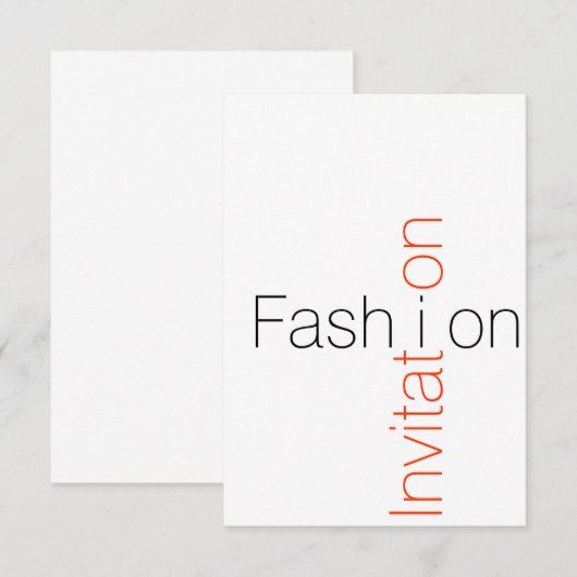 Uitnodiging tot mode (Voorkant / Achterkant)