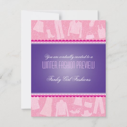 Uitnodiging tot Mode Show (Voorkant)