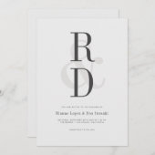 Uitnodiging tot moderne aankondiging van huwelijk (Voorkant / Achterkant)