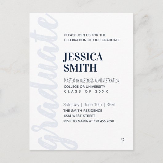 Uitnodiging tot moderne eenvoudige postauto (Voorkant)