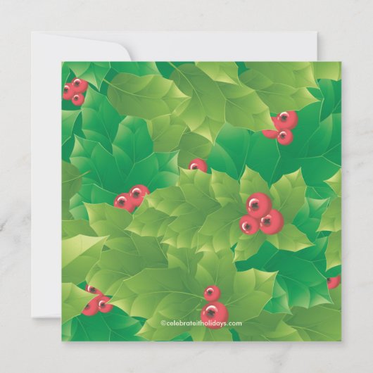 Uitnodiging tot moderne Holly Lijst (Achterkant)