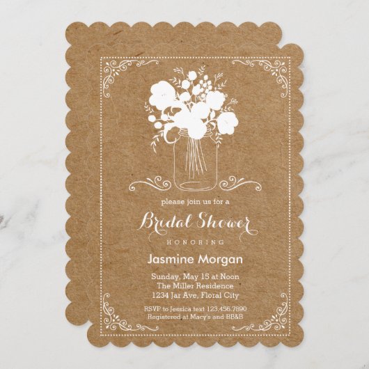 Uitnodiging tot Moederdag (Voorkant / Achterkant)