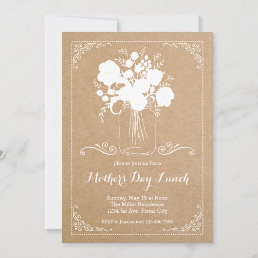Uitnodiging tot Moederdag (Voorkant)