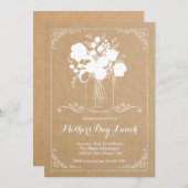 Uitnodiging tot Moederdag (Voorkant / Achterkant)