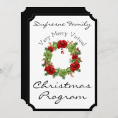 Uitnodiging tot mooie virtuele kerstprogramma's (Voorkant / Achterkant)