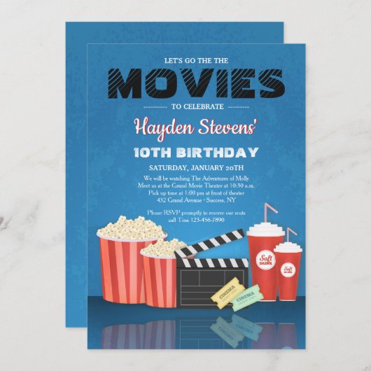 Uitnodiging tot Movie Essentials (Voorkant / Achterkant)