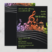 Uitnodiging tot muzieknoten (Voorkant / Achterkant)