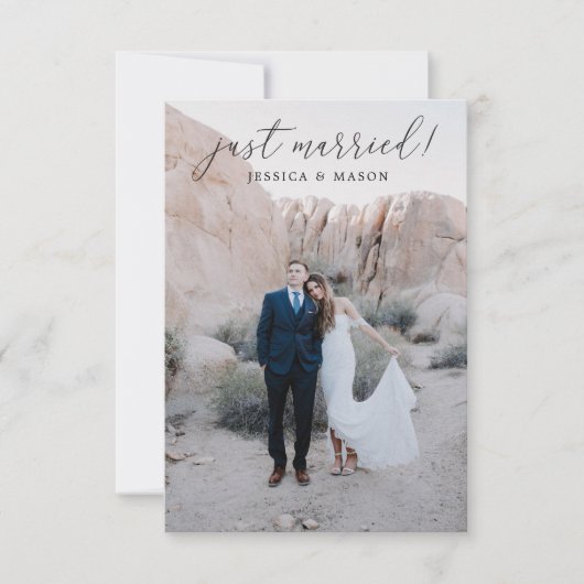 Uitnodiging tot net gehuwde aankondiging (Voorkant)