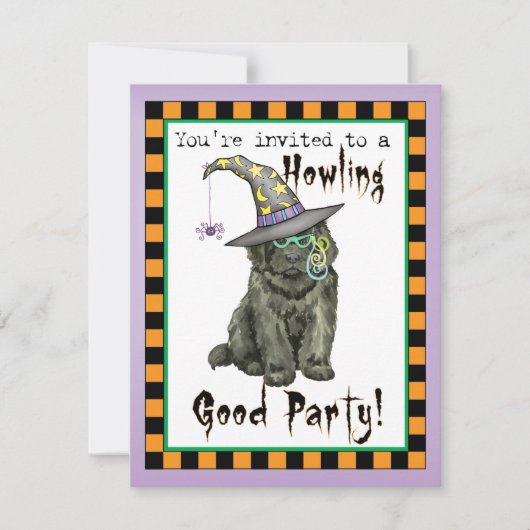 Uitnodiging tot Newfie Witch (Voorkant)