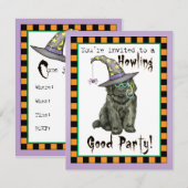 Uitnodiging tot Newfie Witch (Voorkant / Achterkant)