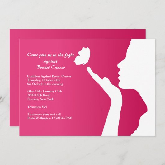 Uitnodiging tot nieuwe dag borstkanker (Voorkant / Achterkant)