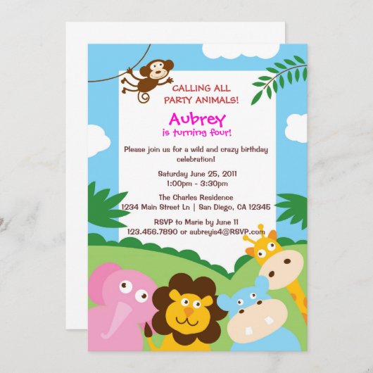 Uitnodiging tot oerwouden (Voorkant / Achterkant)