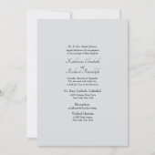 Uitnodiging tot officiële Bleke grijze bruiloft (Voorkant)