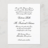 Uitnodiging tot officiële uitzending van weddensch (Voorkant)