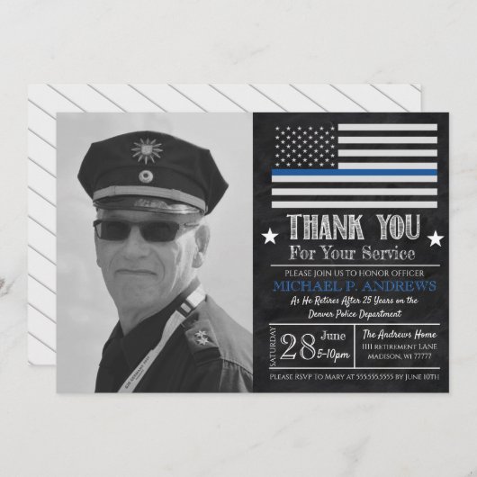 Uitnodiging tot ontheffing van politie (Voorkant / Achterkant)