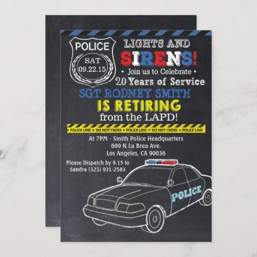 Uitnodiging tot ontheffing van politie (Voorkant / Achterkant)