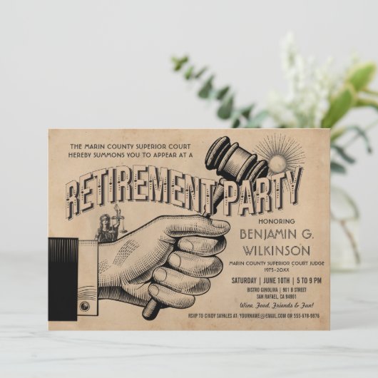 Uitnodiging tot ontheffing van rechter — partijend (Staand voorkant)