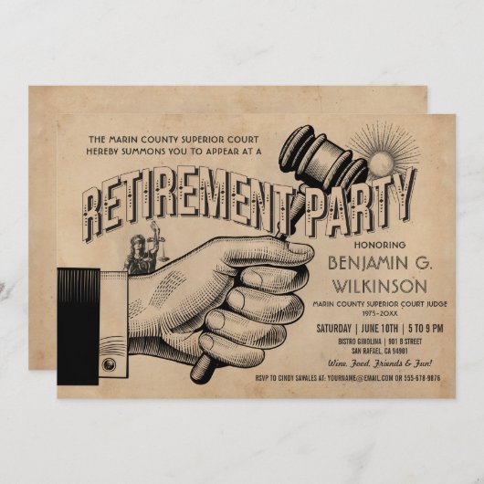 Uitnodiging tot ontheffing van rechter — partijend (Voorkant / Achterkant)