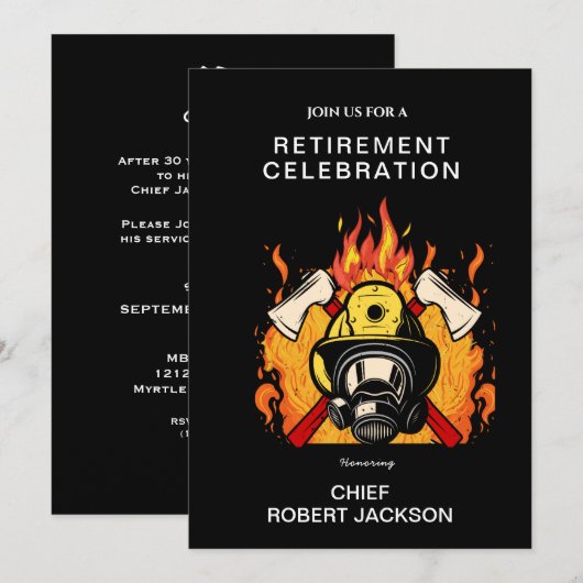 Uitnodiging tot ontslag als brandweerman/brandweer (Voorkant / Achterkant)