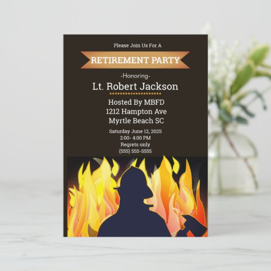 Uitnodiging tot ontslag als brandweerman/brandweer (Staand voorkant)