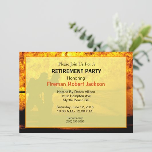 Uitnodiging tot ontslag als brandweerman/brandweer (Staand voorkant)