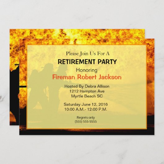 Uitnodiging tot ontslag als brandweerman/brandweer (Voorkant / Achterkant)